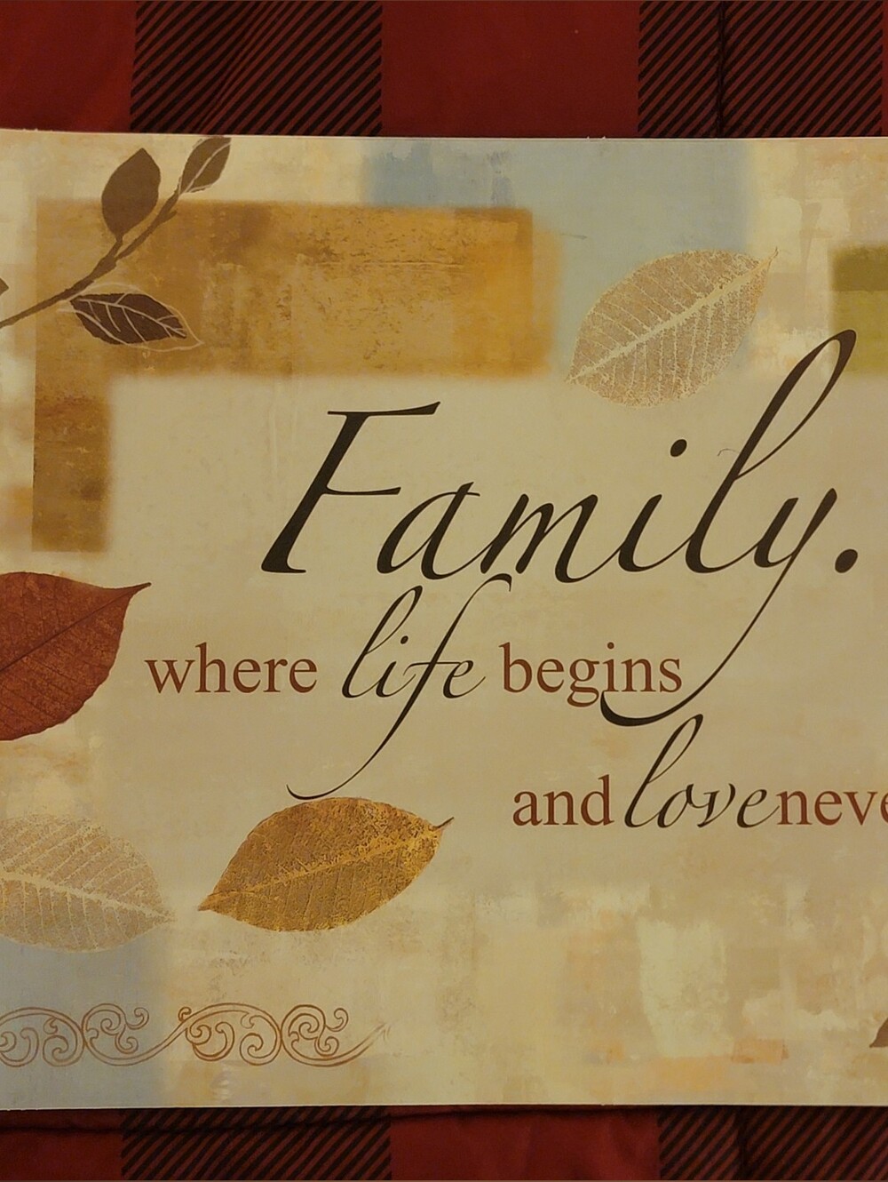 Set Of 4 Family Sentiment Placemats